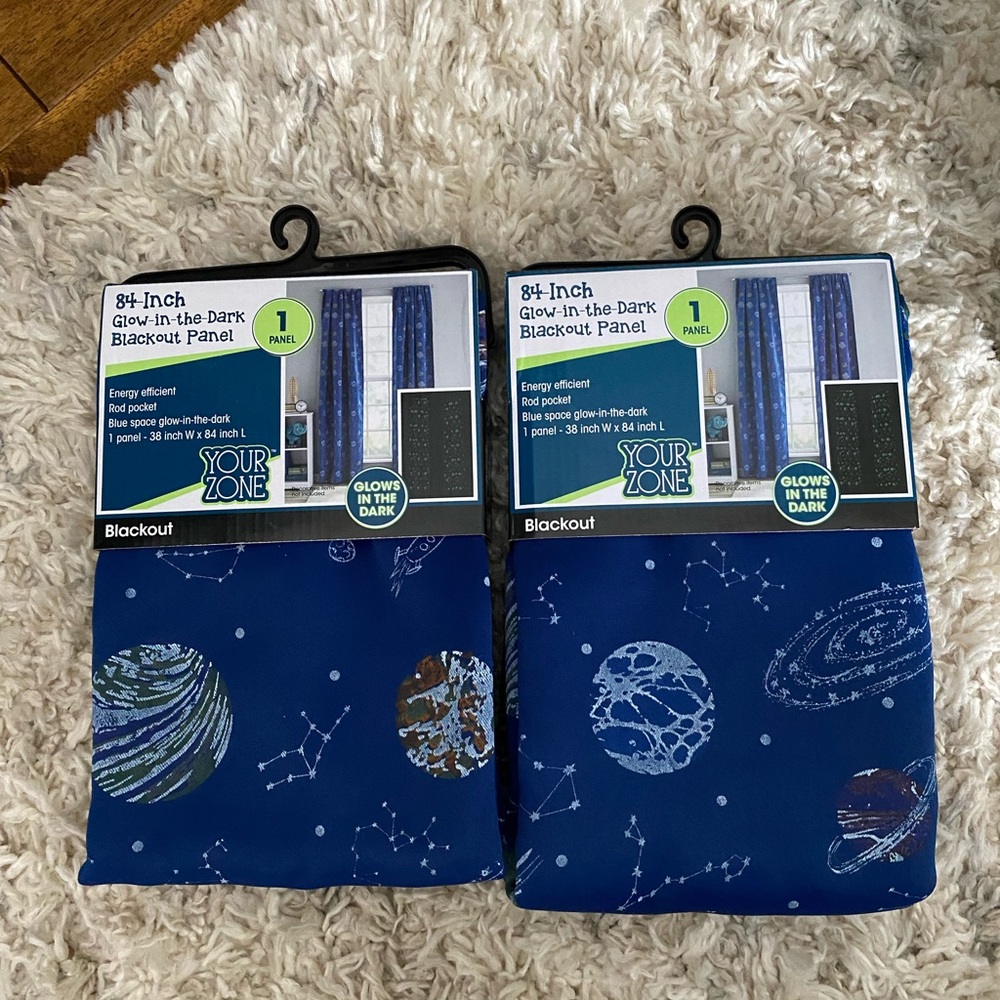 Space theme curtains